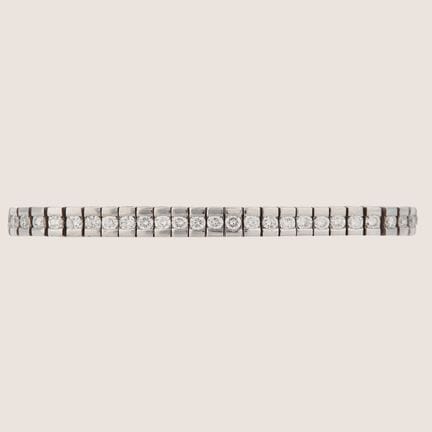Pulsera rivière en oro blanco con diamantes talla 