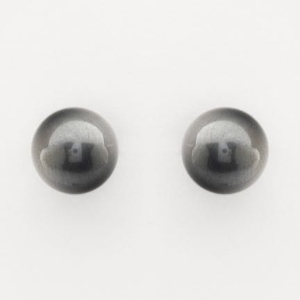 11 mm Tahitian cultured pearl earrings with gold s