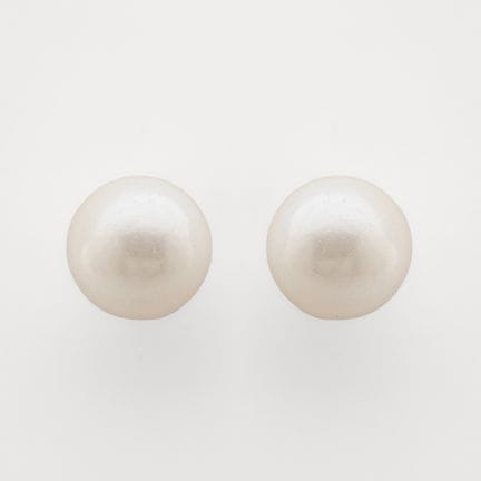 13-mm Australian cultured pearl earrings with gold