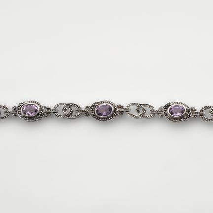 Silberarmband, bestehend aus fünf Mittelstücken mi