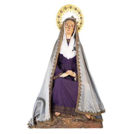 Escuela española, s.XIX.
Virgen dolorosa.
Escultur