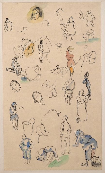 路易-罗伯特-贝特（1898-1948 年，1938 年获印度支那大奖）。
"中国人物研究》。
纸上