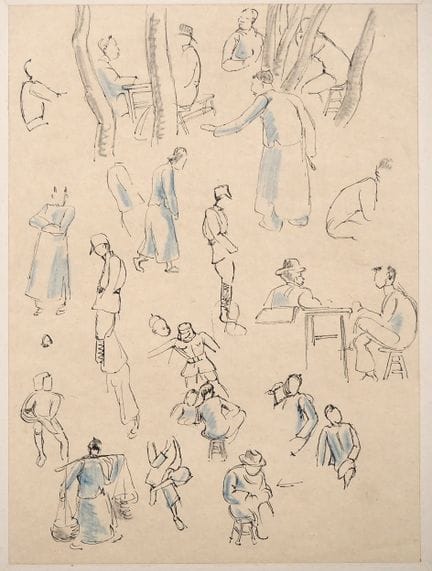 路易-罗伯特-贝特（1898-1948 年，1938 年获印度支那大奖）。
"中国人物研究》。
纸上