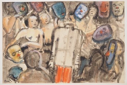 路易-罗伯特-贝特（1898-1948 年，1938 年获印度支那大奖）。
"亚洲的面孔和面具"。
