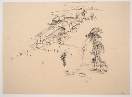路易-罗伯特-贝特（1898-1948 年，1938 年获印度支那大奖）。
"印度支那热闹的村庄》。