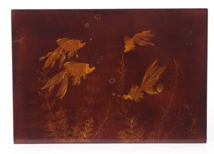 Vietnam, 20. Jahrhundert,
Lacktafel mit rotem, bra