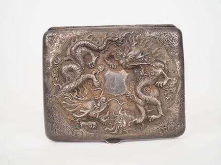 Indochina circa 1900.
Silver cigarette case with c