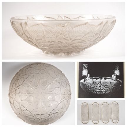 R. LALIQUE. 
"Charmes" ceiling lamp made of presse