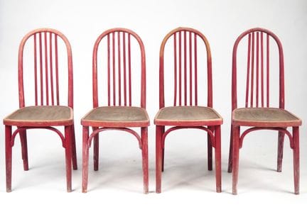 THONET (manufacturer).
Set of four “A643” chairs m