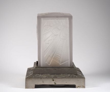 Art Deco nightlight made of pressed-molded glass w