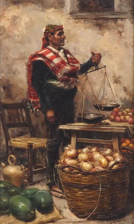 P. SERRANO (19th century)
"Valencian Peasant Selli