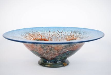 WMF.
Wide-rimmed stemmed glass made of polychrome 
