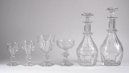 BACCARAT. (?)
Crystal glass set, inspired by the "