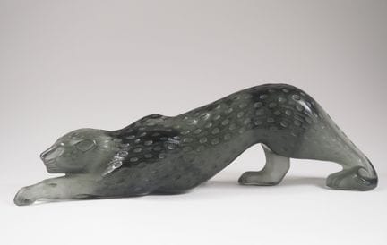 LALIQUE. France
"Panther" 
Smoked crystal sculptur
