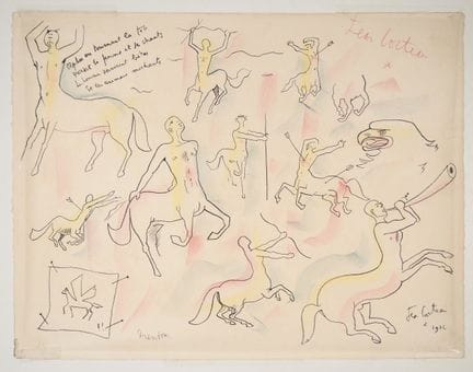 Jean COCTEAU. (1889-1963)
"Orphée tournant la tête