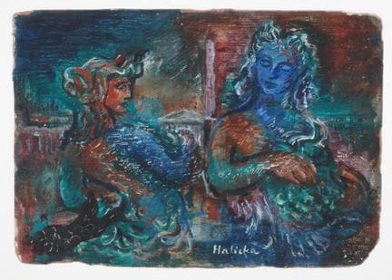 Alice HALICKA (1895–1975). 
"The Sirens"
Oil on ca