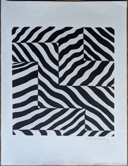 Sonia DELAUNAY (1885-1979)
"Zébrures"
Litografia, 
