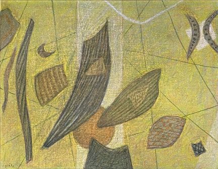 Henri GOETZ (1909-1989)
Composizione su sfondo gia