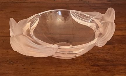 LALIQUE Francia - Coppa in pasta di cristallo e cr