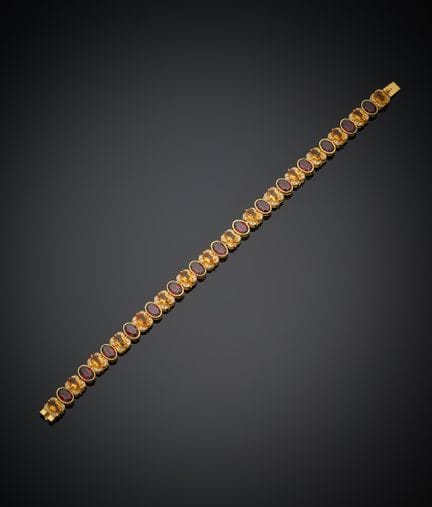 BRACCIALE in vermeil (925‰) e oro giallo (750‰) co