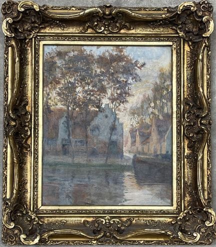 Scuola del XX secolo
Bruges
Olio su tela, firmato 