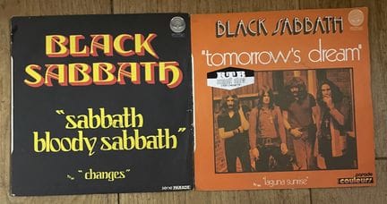 Hard Rock
两张45转黑胶唱片——Black Sabbath
法国压制版
品相VG+至EX；