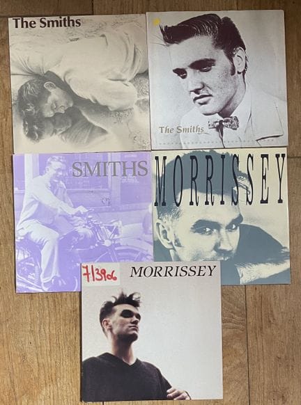 80年代摇滚
五张45转黑胶唱片——The Smith/Morrissey
品相从VG+到EX，从V