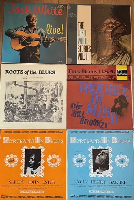 Blues
Six disques 33T - Blues
VG+ à EX; VG+ à EX
