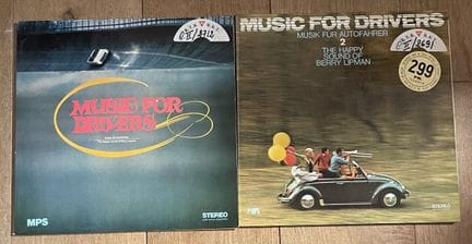 爵士乐
两张33转黑胶唱片——《Music for Drivers》，MPS厂牌
品相VG+至EX；