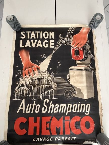 BAUDOUIN P. (XXe) : AFFICHE originale offset, "STA