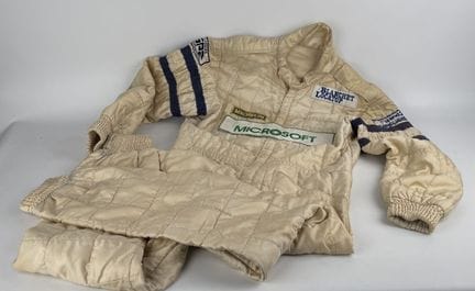 LECOMTE工坊，STUDIO 21：未穿过的赛车手连体服，印有米其林（MICHELIN）、微软（