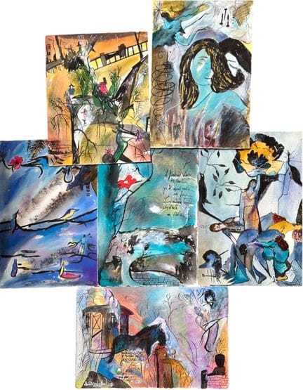 Sandra JAYAT (1939-2025). Sei opere a inchiostro e