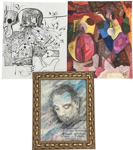 Sandra JAYAT (1939-2025). Tre opere in acrilico su