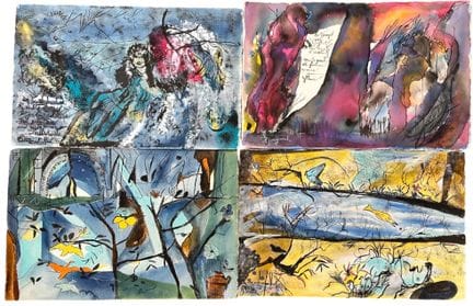 Sandra JAYAT (1939-2025). Quattro opere a inchiost