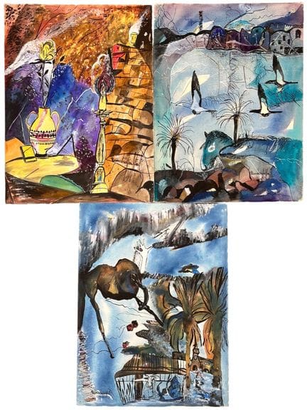 Sandra JAYAT (1939-2025). Tre opere a inchiostro e