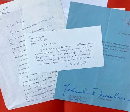MUSICA Yehudi MENUHIN ensemble, 2 lettere firmate 