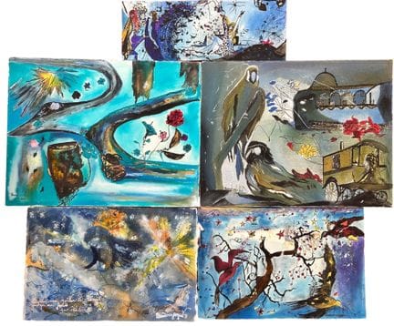 Sandra JAYAT (1939-2025). Cinque opere a inchiostr
