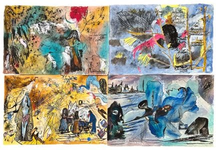 Sandra JAYAT (1939-2025). Quattro opere a inchiost