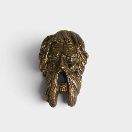 Anlege-Mascaron aus Bronze, auf der Rückseite mit 