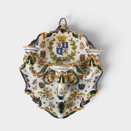 Applique murale à trois bras de lumière en céramiq