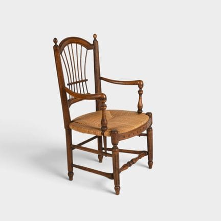 Provençal children's armchair made of wood and str