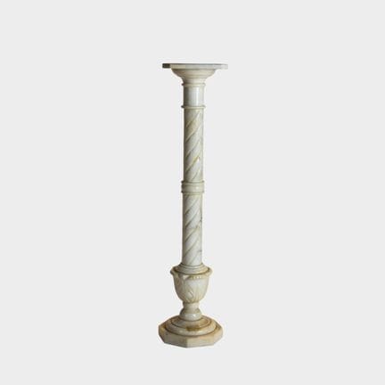 Alabaster stool with a twisted leg
20th century
H.
