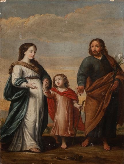 Ecole Française du XVIIème siècle 
La Sainte Famil