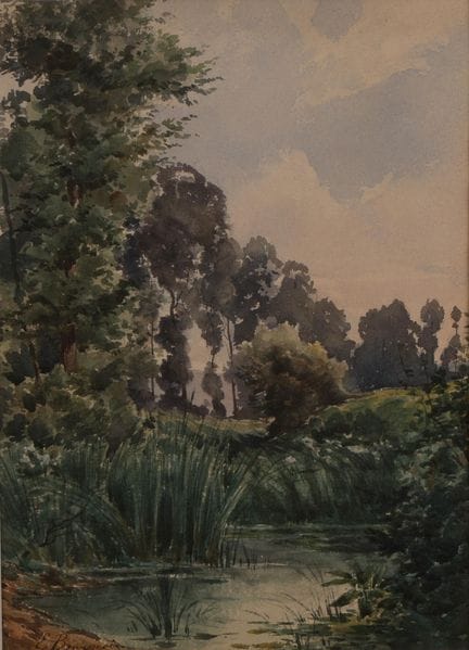 Eugène BOURGEOIS (1855-1909)
Vue de fôret
Aquarell