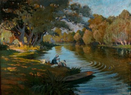 Albert Edouard PUYPLAT (1878-1939). 
 « Bord de Ma