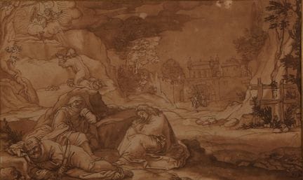Ecole italienne du XVIIème siècle 
Le Christ au ja
