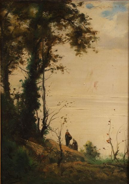 Henri Germain LACOMBE (1812-1893) 
Bords de mer an