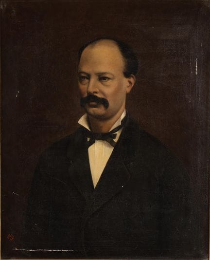 Ecole Française du XIXème s 
Portrait d'homme en b
