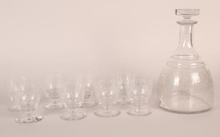 Cristallerie BACCARAT.
Partie de service à liqueur