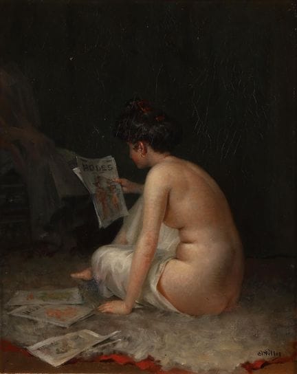 Alphonse PELLET (1853-1926)
Lectrice de 'Modes'
Hu